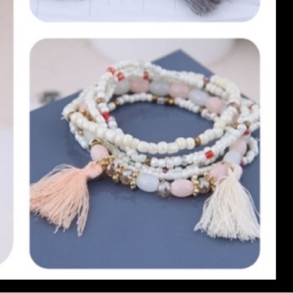 Six Layer Boho Tassel Bracelet